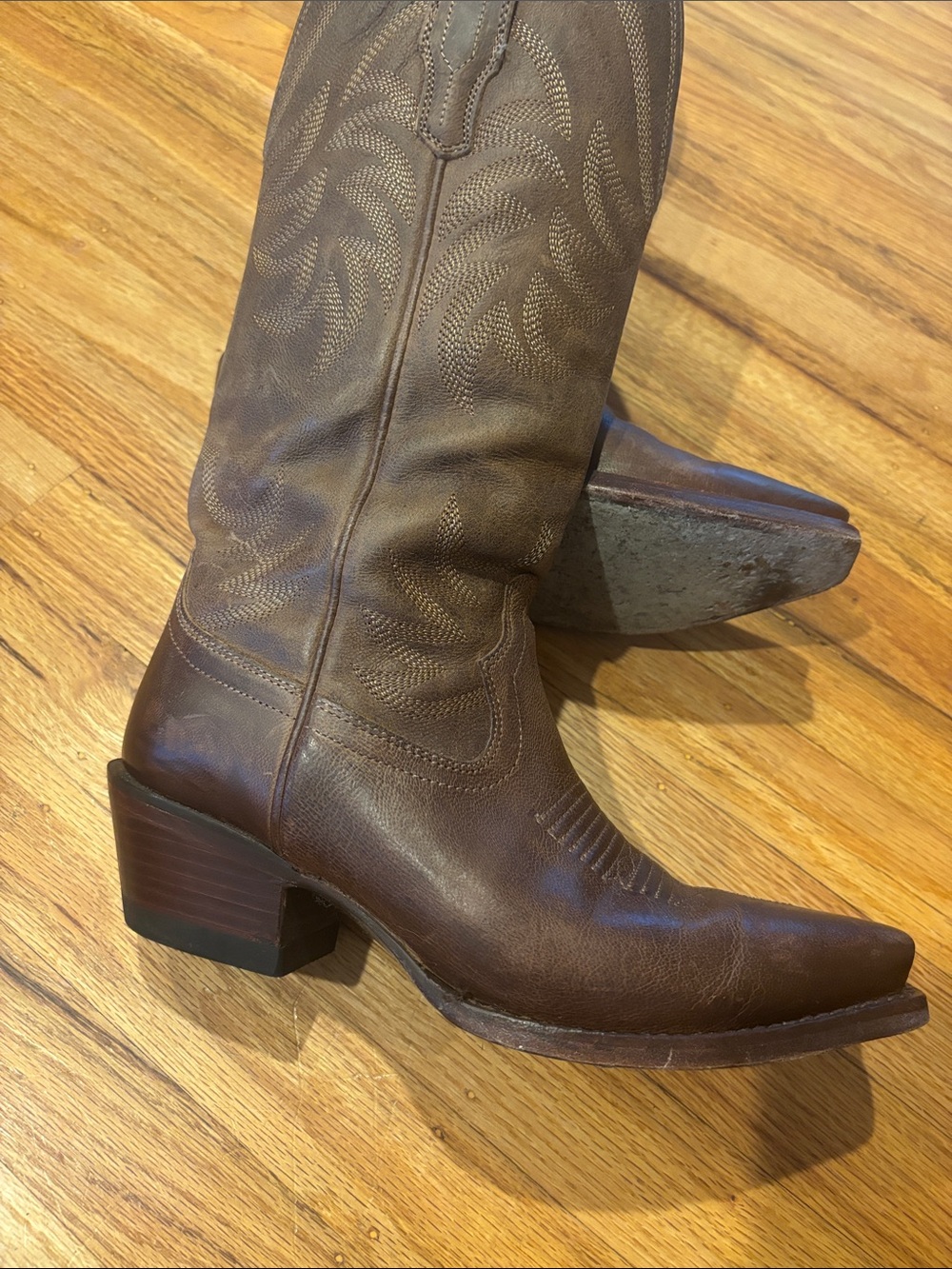 Tecovas The Annie Cafe Goat Leather Western Cowgirl Boots - Picture 15 of 16